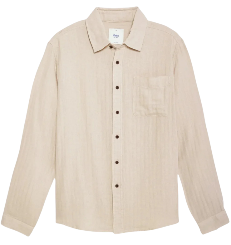 Alan Solid LS Shirt - Light Gray