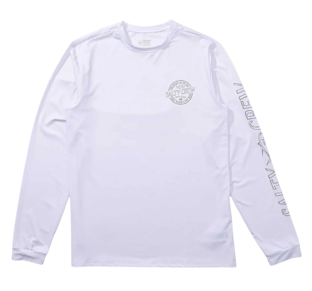Skewed Long Sleeve Sunshirt - White