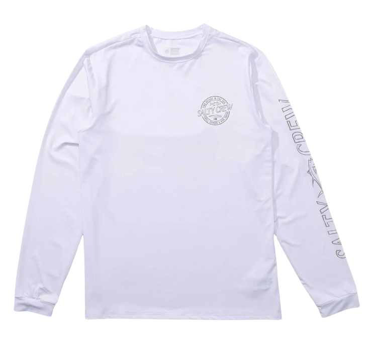Skewed Long Sleeve Sunshirt - White