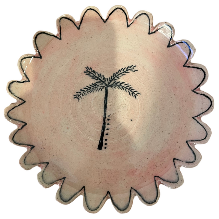 Gypsy Pink Palm Plate - Large