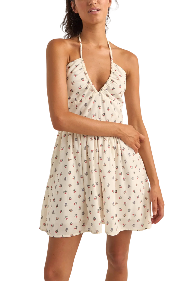 Harper Halter Mini Dress -  Red Floral