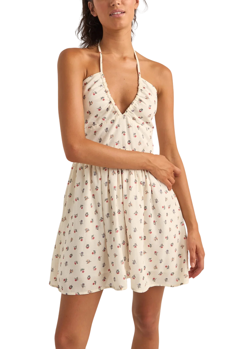 Harper Halter Mini Dress -  Red Floral
