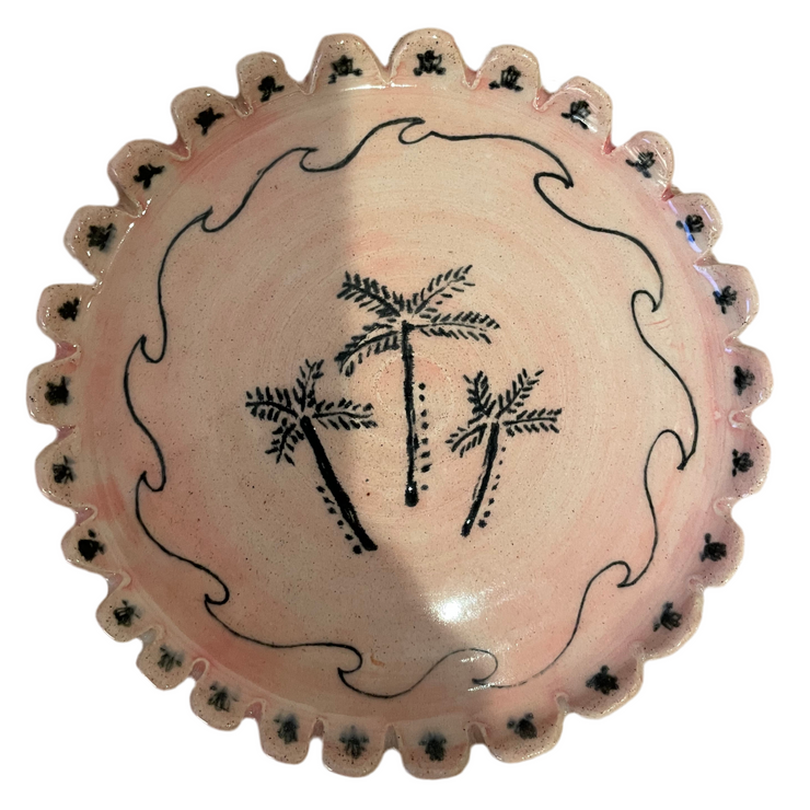 Gypsy Pink Palm Plate - Small
