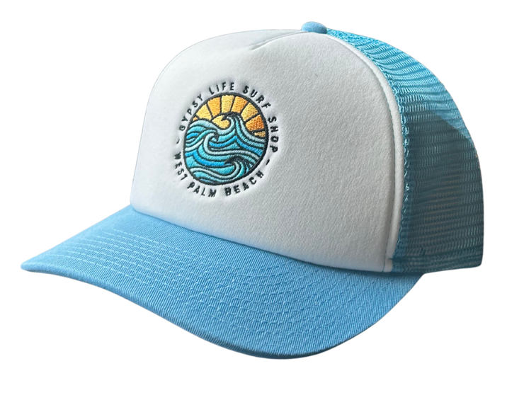 Gypsy Life Foamy Trucker Hat - Carolina Blue
