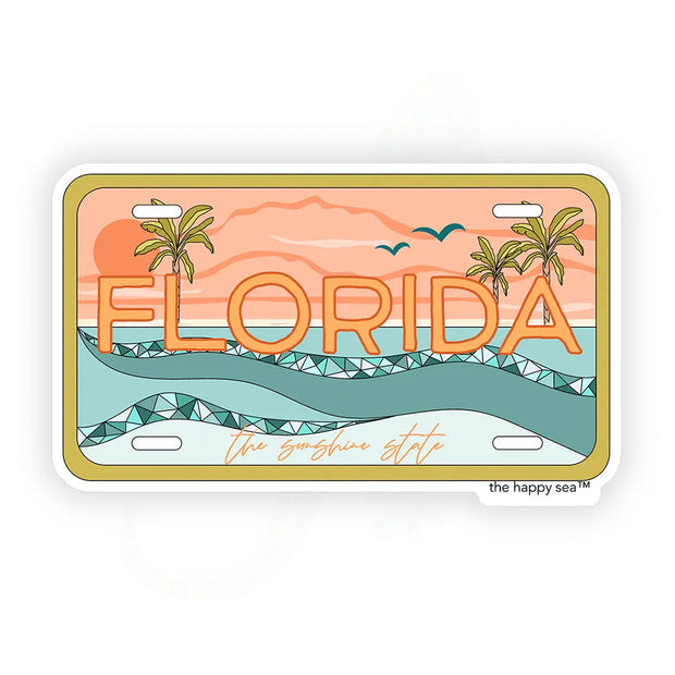 3.5" Florida License Plate Vinyl Sticker