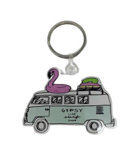 Gypsy Flamingo Van Keychain