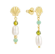 Wind & Sea Earrings: Matcha Green / Gold