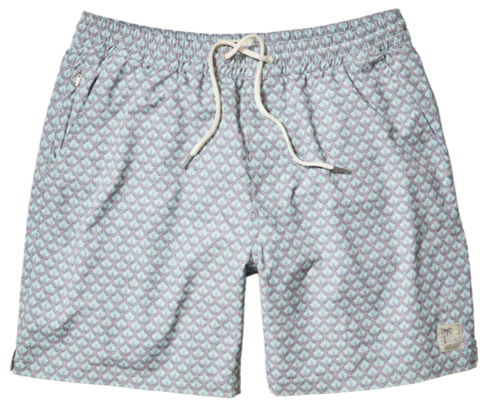 6" Lined Sport & Swim Short - Aqua Agave Print