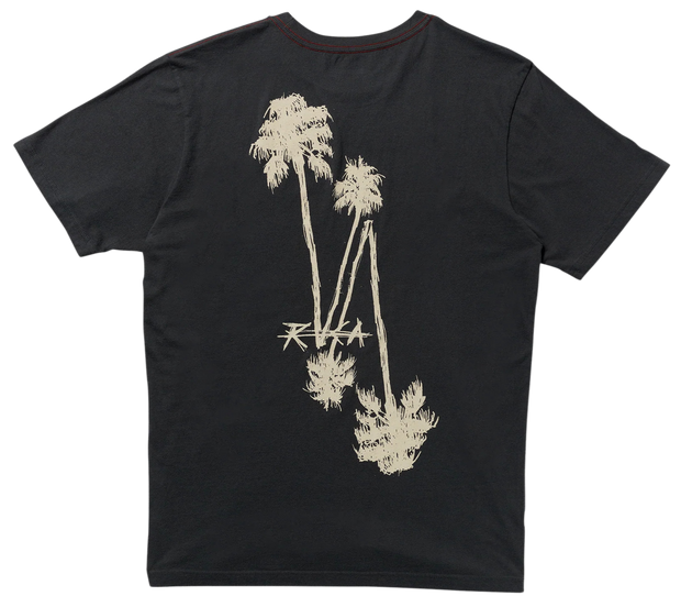 Crossed Palms Short Sleeve Tee - Pirate Black