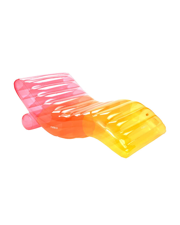 Clear Rainbow Chaise Lounger Pool Float
