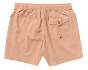 Exotica Seersucker Elastic 17" Short - Apricot