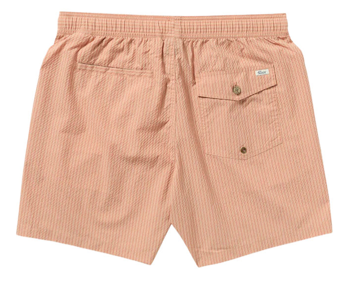 Exotica Seersucker Elastic 17" Short - Apricot