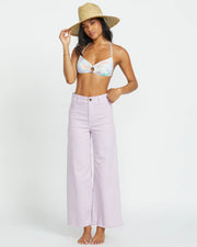 Free Fall High-Waist Pants - Amethyst Smoke