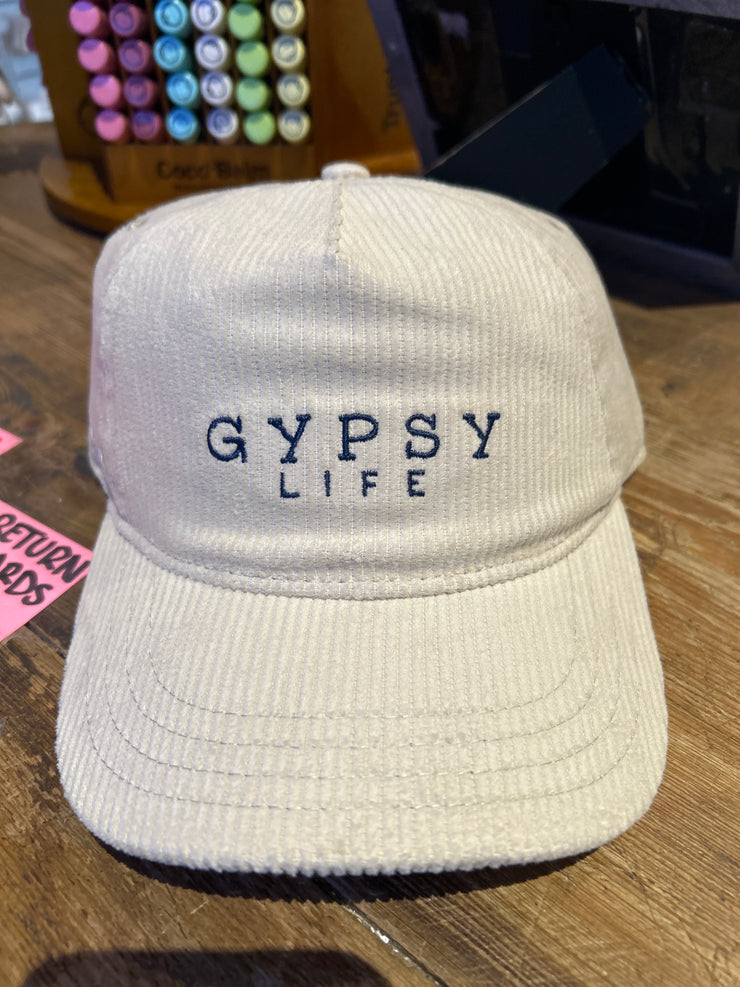 Gypsy Life Wide Wale Corduroy Hat - Bone