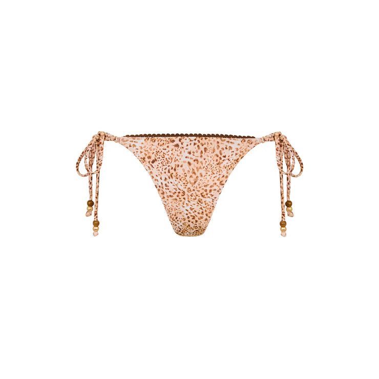 Decorative Thong Tie Side Bikini Bottom - Wild Skies