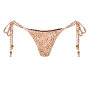 Decorative Thong Tie Side Bikini Bottom - Wild Skies