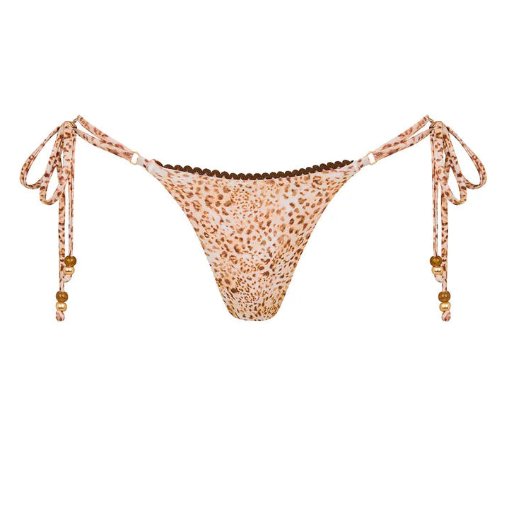 Decorative Thong Tie Side Bikini Bottom - Wild Skies