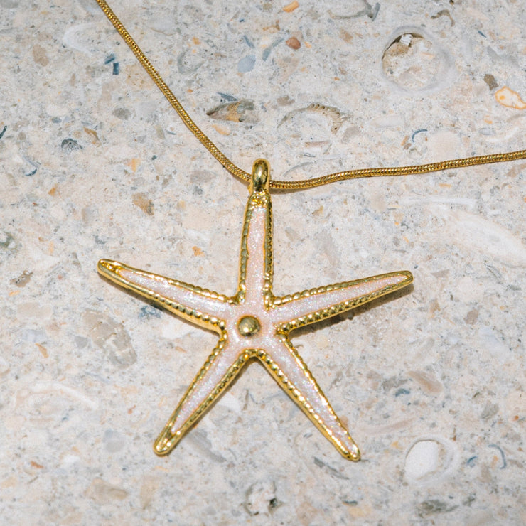 Iridescent Starfish Necklace