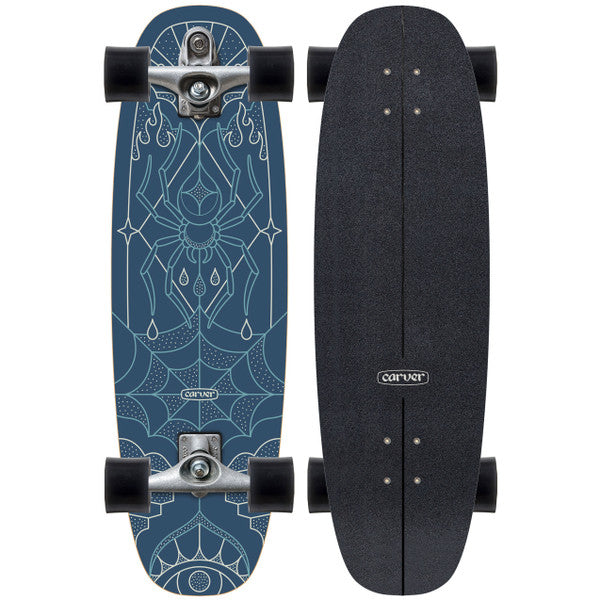 Carver C7 Raw 33" Blue Widow Surfskate Complete