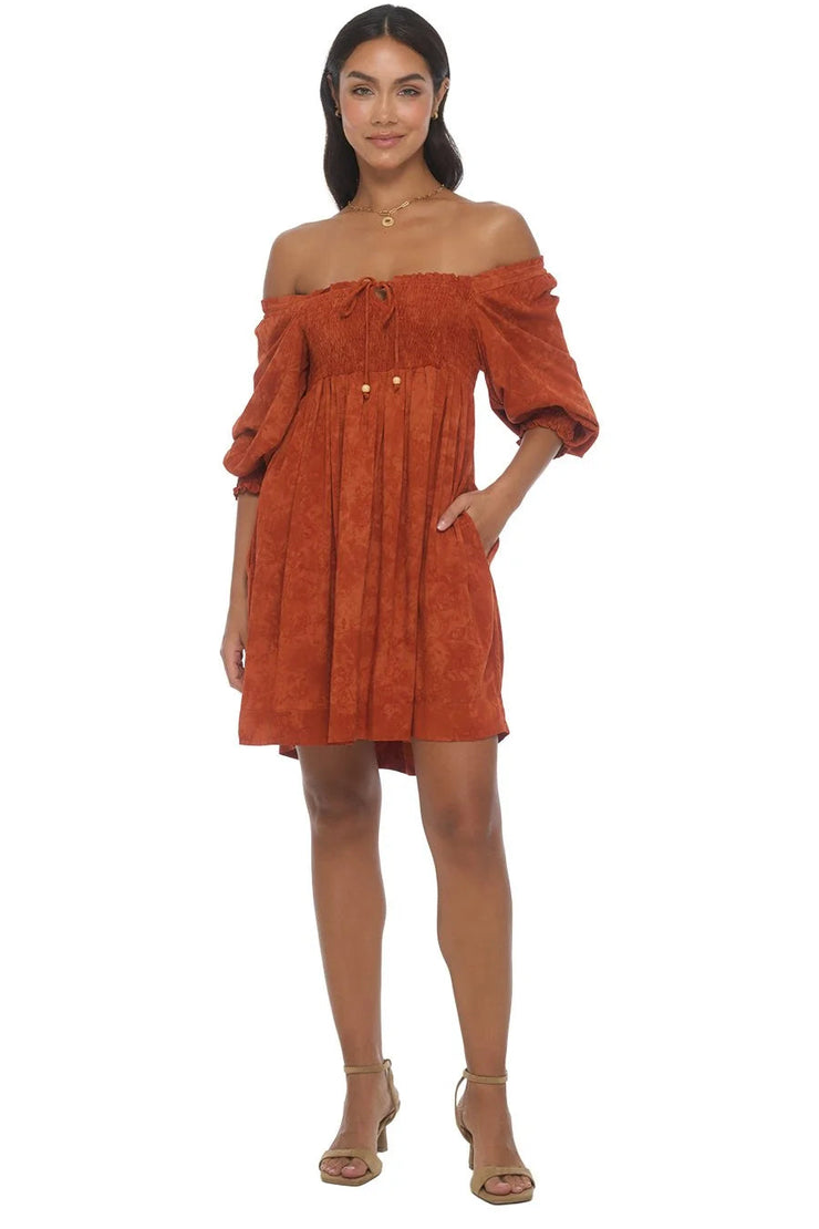 Mira Dress - Ta Hazy Terracotta