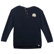 Gypsy Life Bum Rap Palms Henley Hood - Navy