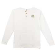 Gypsy Life Bum Rap Palms Henley Hood - Ivory