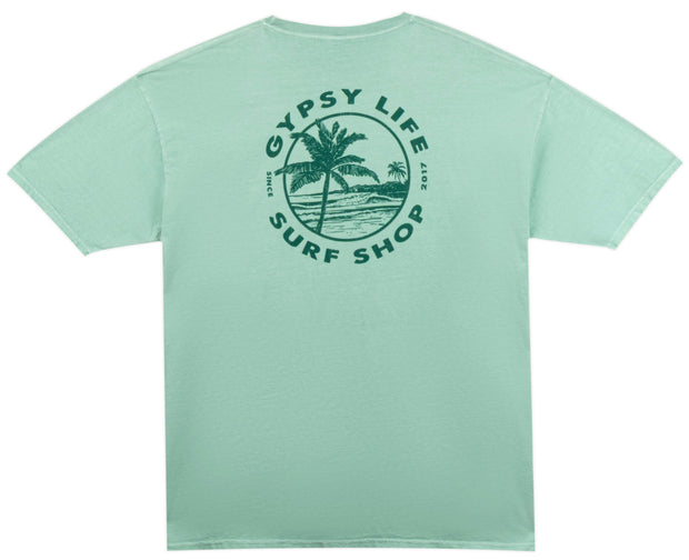 Gypsy Life Howzit Palms/Beach Tee - Lagoon