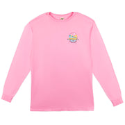 Gypsy Life Through Time Waves/Palms LS Tee - Hot Pink