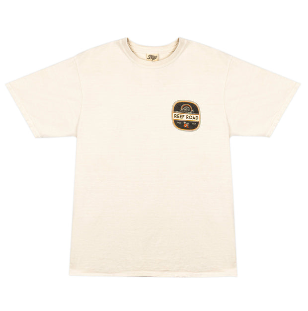 Gypsy Life Surf Shop - Dyed Ringspun Tee - Road Home Wave - Cappuccino