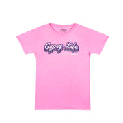 Gypsy Life Dyed Slub Tee - Hot Pink