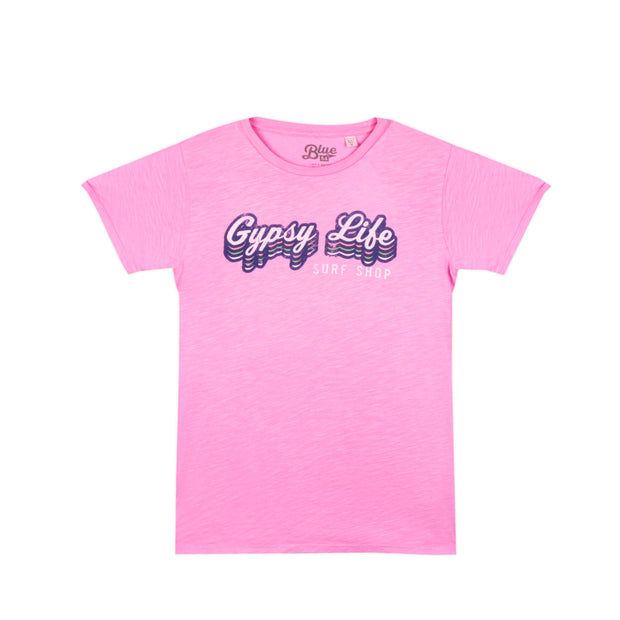 Gypsy Life Dyed Slub Tee - Hot Pink