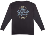 Gypsy Life Mediary Waves/Palms LS Tee - Coal