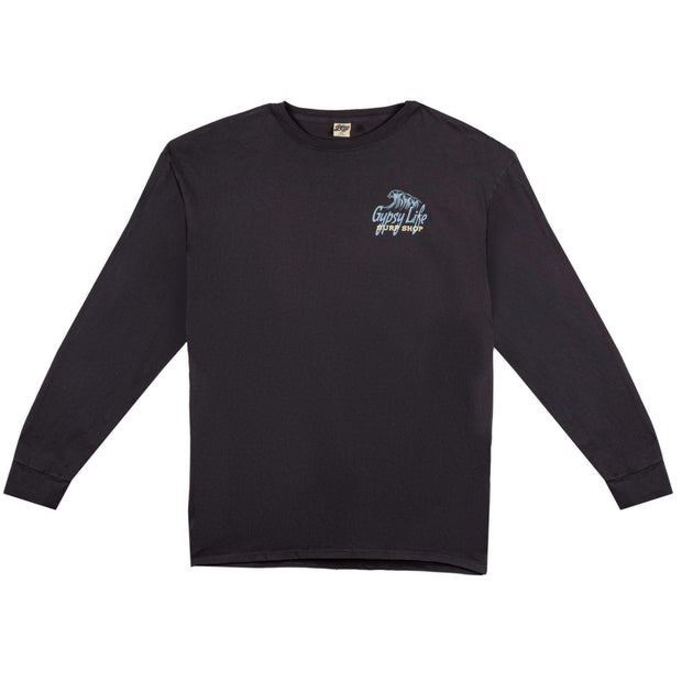 Gypsy Life Mediary Waves/Palms LS Tee - Coal