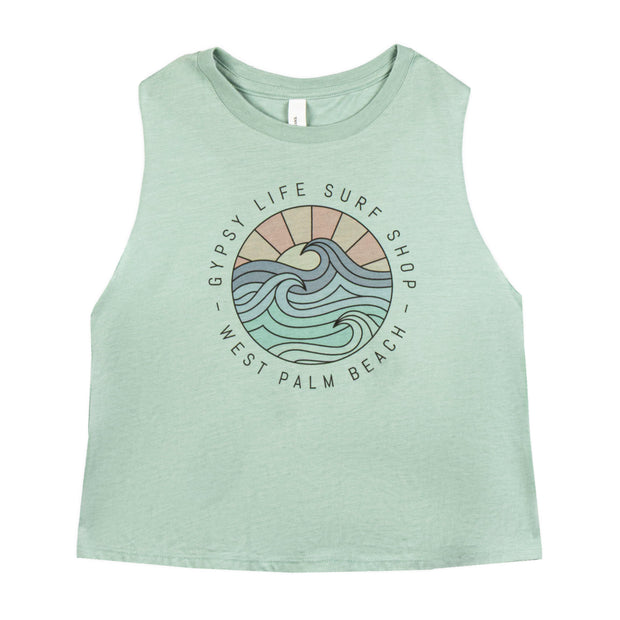 Gypsy Life OG Pink and Purple Logo Tank - Dusty Blue