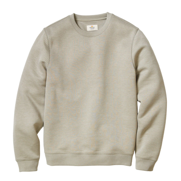 Corbet Quilted Crewneck - Taupe