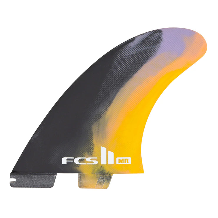 FCS II Mark Richards Twin + Stabiliser Fins - Black/Color Swirls