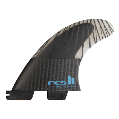 FCS II Performer PC Medium Carbon Tri Fins- Tranquil Blue