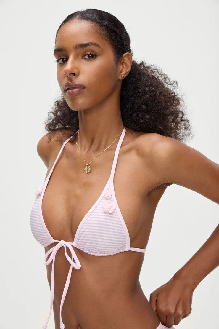 Paradise Micro Halter Bikini Top - Rosewater Top