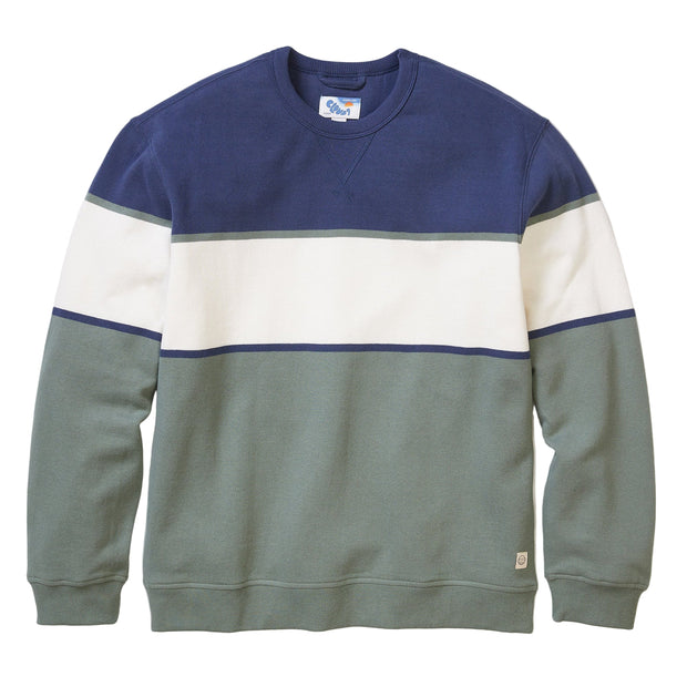 Cloud 9 Fleece Relaxed Crewneck - Navy/Green