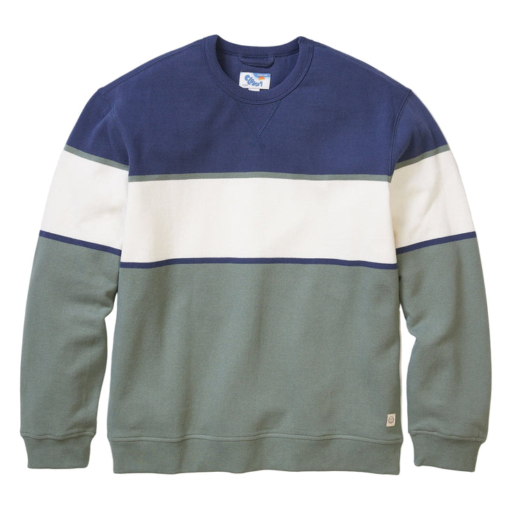Cloud 9 Fleece Relaxed Crewneck - Navy/Green