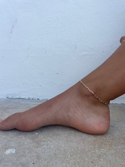 Gypsy Life Gold Paperclip Anklet