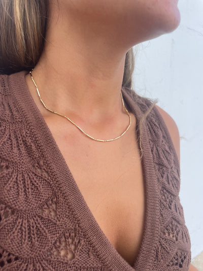 Gypsy Life Gold Bamboo Chain Necklace