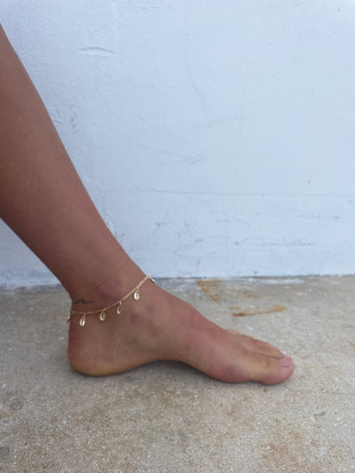 Gypsy Life Gold Cowrie Anklet