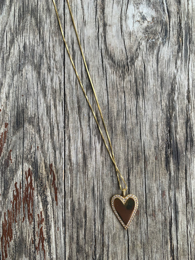 Gypsy Life Gold Elongated Heart Necklace
