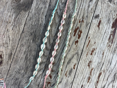 Silk Cowrie Wrap Necklace