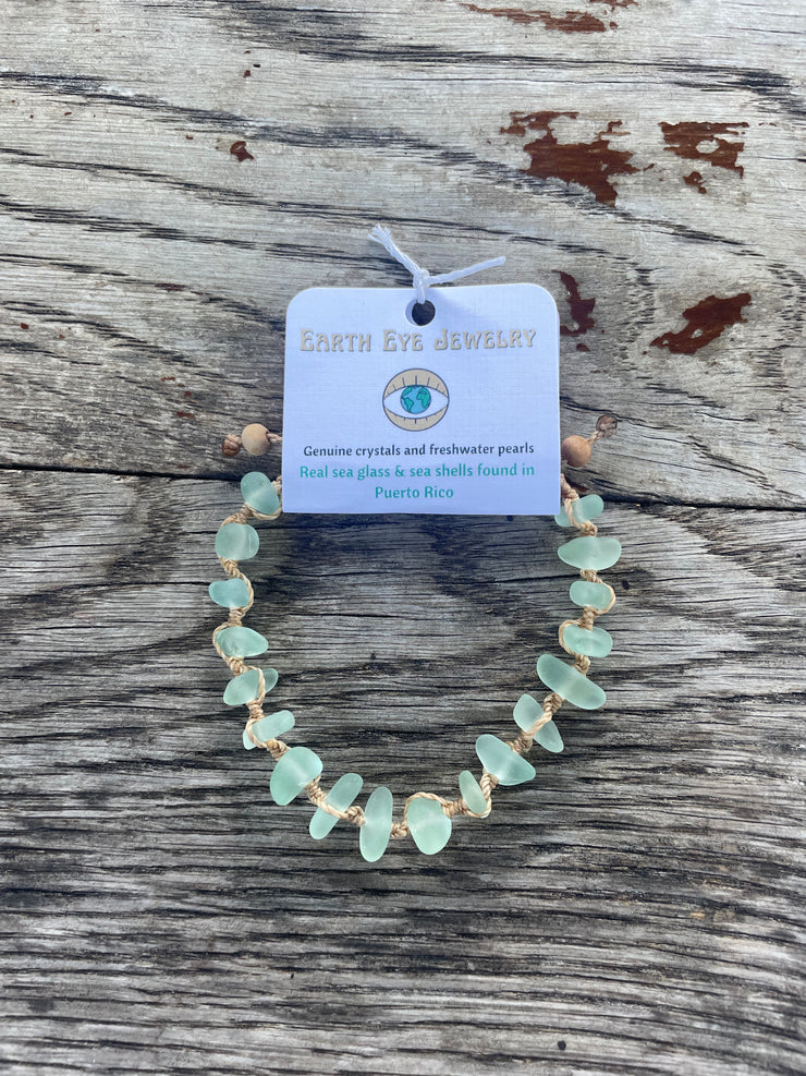 Seaglass Bracelet - Aqua