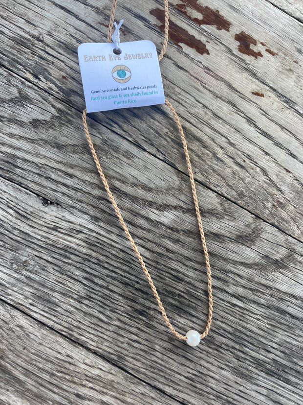Single Pearl Adjustable Necklace