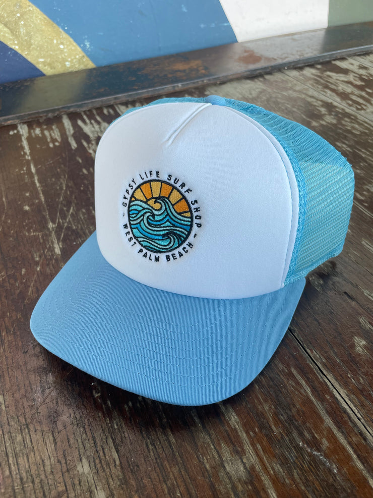 Gypsy Life Foamy Trucker Hat - Carolina Blue