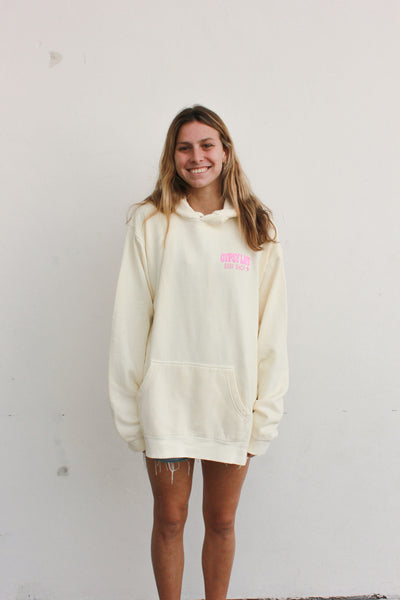 Gypsy Life Stuffed Wave Puff Hoodie - Ivory