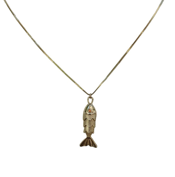 Gypsy Life Gold Pendant Fish Necklace